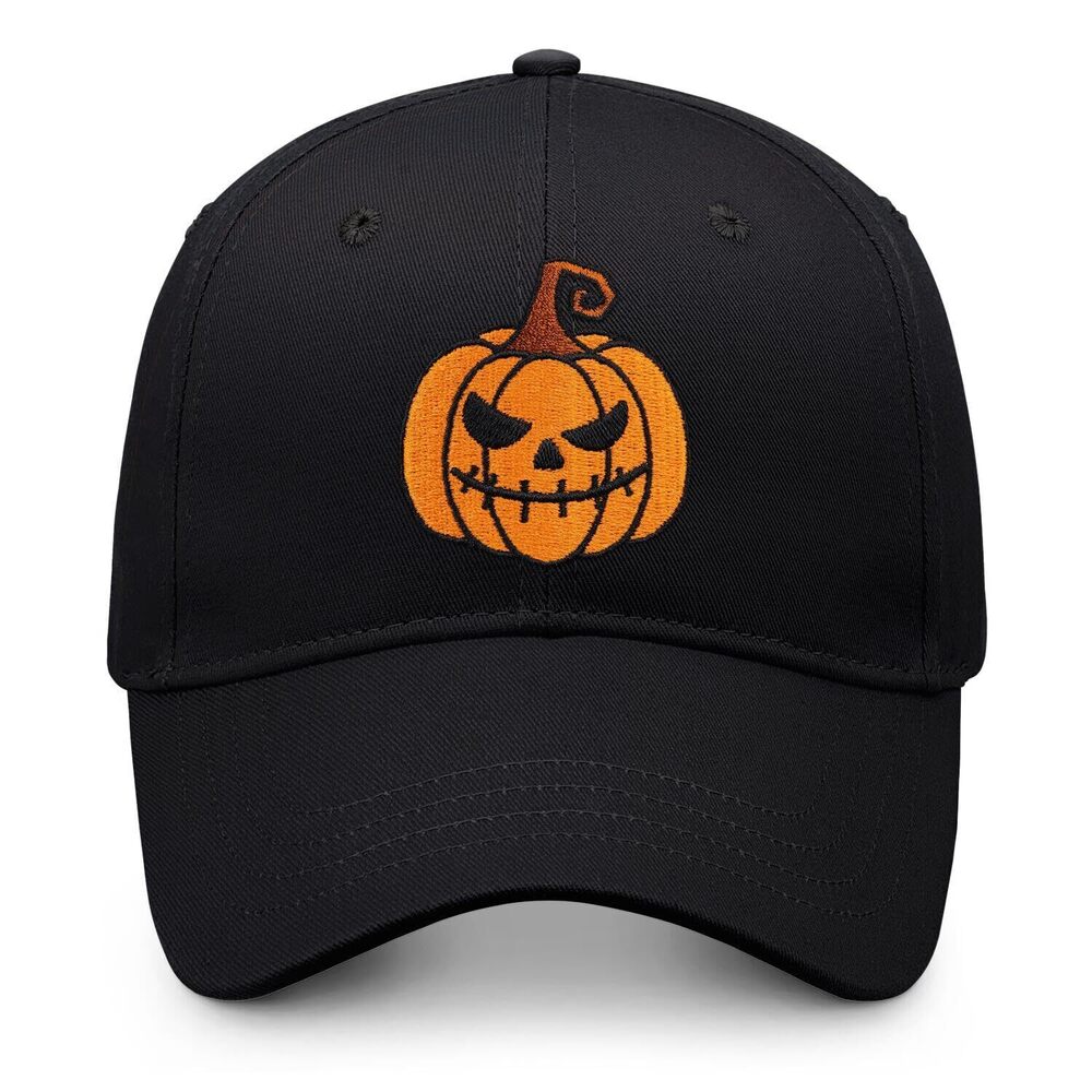 3850 Halloween Spooky Embroidered Hat - Grinning Pumpkin Designs